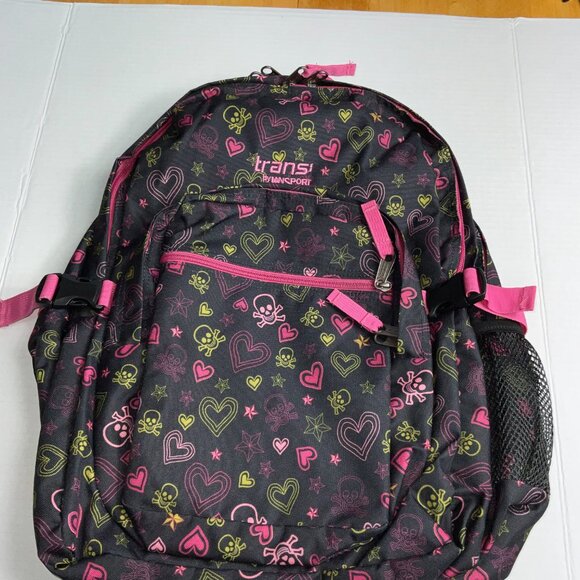 NWT Trans by JanSport Backpack - Skull & Hearts Pattern - Picture 15 of 15